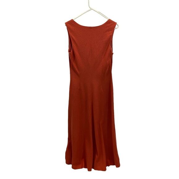 Lennie LNY New York Orange Linen Maxi Dress Sweetheart Neckline Size‎ 10 - Picture 4 of 10